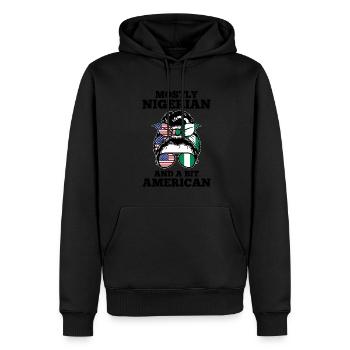 Nigerianer Nigeria Nigerianische Wurzeln Geschenk - Männer Premium Bio Hoodie - Schwarz - Vorne - Nico (187cm)