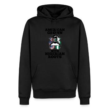 Nigerianer Nigeria Nigerianische Wurzeln Geschenk - Männer Premium Bio Hoodie - Schwarz - Vorne - Nico (187cm)