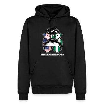 Nigerianer Nigeria Nigerianische Wurzeln Geschenk - Männer Premium Bio Hoodie - Schwarz - Vorne - Nico (187cm)