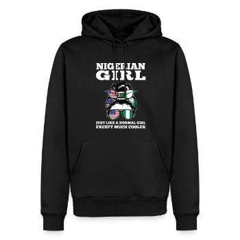 Nigerianer Nigeria Nigerianische Wurzeln Geschenk - Männer Premium Bio Hoodie - Schwarz - Vorne - Nico (187cm)
