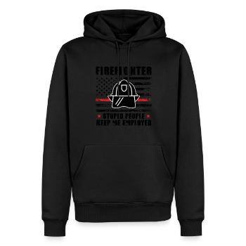 Feuer Feuerwehr Feuerwehr Geschenk - Männer Premium Bio Hoodie - Schwarz - Vorne - Nico (187cm)