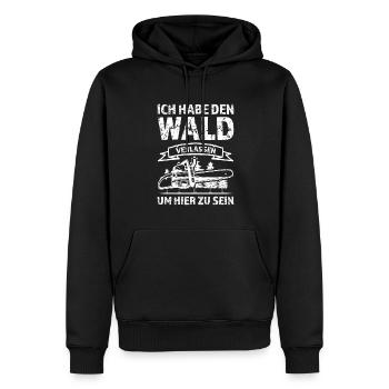 Forstwirt Förster Forstwirtschaft Geschenk - Männer Premium Bio Hoodie - Schwarz - Vorne - Nico (187cm)