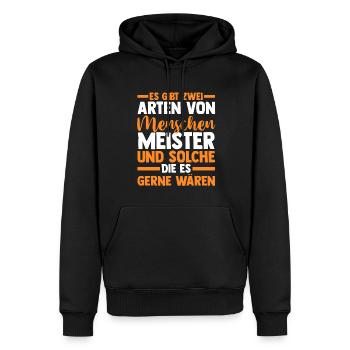 Meister Handwerker Meister Prüfung Geschenk - Männer Premium Bio Hoodie - Schwarz - Vorne - Nico (187cm)