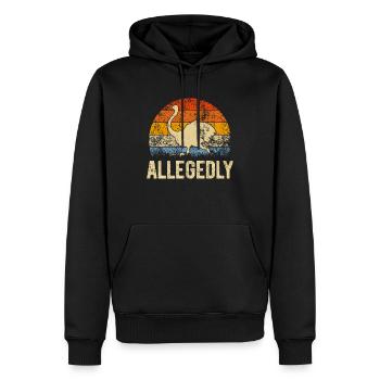 Angeblich Straußen-Tee Retro flugunfähiger Vogelliebhaber - Männer Premium Bio Hoodie - Schwarz - Vorne - Nico (187cm)