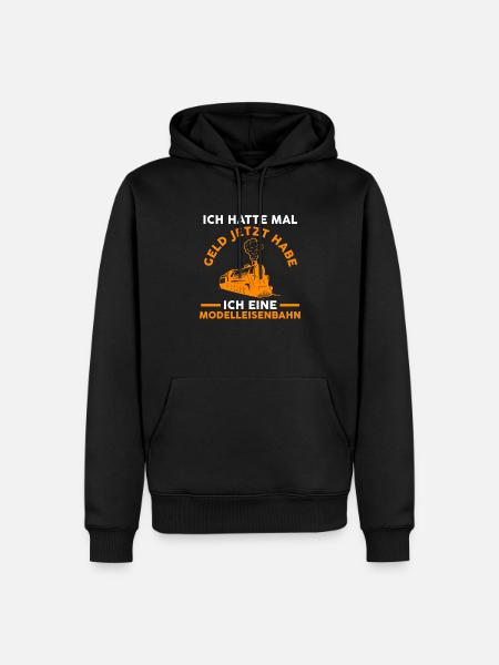 Modelleisenbahn Bahn Eisenbahner Geschenk - Männer Premium Bio Hoodie - Schwarz