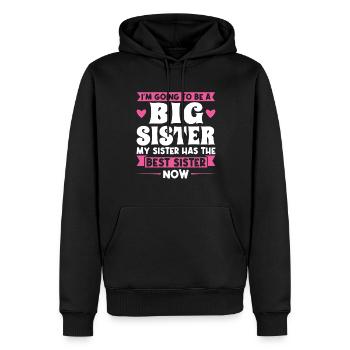 Große Schwester Geschwister Grosse Schwester Gesch - Männer Premium Bio Hoodie - Schwarz - Vorne - Nico (187cm)