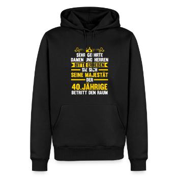 40. Geburtstag 40 Jahre Geburtstag Geschenk - Männer Premium Bio Hoodie - Schwarz - Vorne - Nico (187cm)