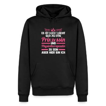 Physiotherapeutin Beruf Physio Geschenk - Männer Premium Bio Hoodie - Schwarz - Vorne - Nico (187cm)