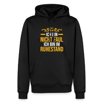 Rentner Ruhestand Pensionär Geschenk - Männer Premium Bio Hoodie - Schwarz - Vorne - Nico (187cm)