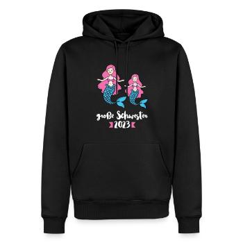 Große Schwester 2023 Meerjungfrau Grosse Schwester - Männer Premium Bio Hoodie - Schwarz - Vorne - Nico (187cm)