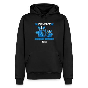 Großer Bruder 2023 Drache Grosser Bruder Geschenk - Männer Premium Bio Hoodie - Schwarz - Vorne - Nico (187cm)