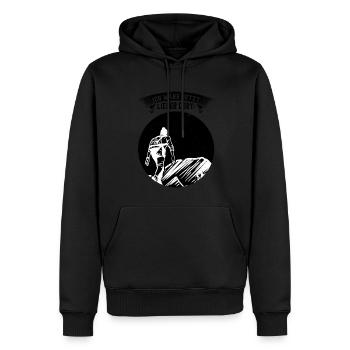Wandern Berge Bergsteiger Geschenk - Männer Premium Bio Hoodie - Schwarz - Vorne - Nico (187cm)