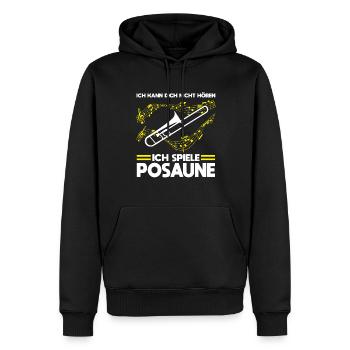 Posaune Musiker Posaunenspieler Geschenk - Männer Premium Bio Hoodie - Schwarz - Vorne - Nico (187cm)