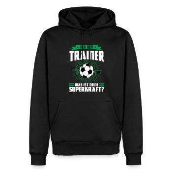 Fußball Trainer Sport Fußballer Coach Geschenk - Männer Premium Bio Hoodie - Schwarz - Vorne - Nico (187cm)