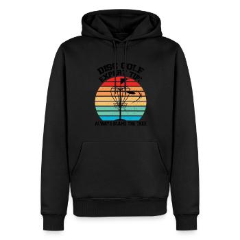 Discgolfer Discgolf Discgolfing Geschenk - Männer Premium Bio Hoodie - Schwarz - Vorne - Nico (187cm)