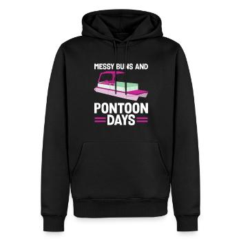Ponton Pontonierboot Geschenk - Männer Premium Bio Hoodie - Schwarz - Vorne - Nico (187cm)