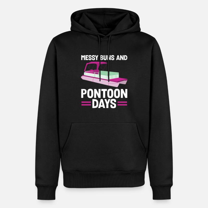 Ponton Pontonierboot Geschenk - Männer Premium Bio Hoodie - Schwarz
