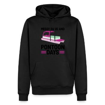 Ponton Pontonierboot Geschenk - Männer Premium Bio Hoodie - Schwarz - Vorne - Nico (187cm)