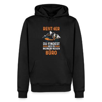 E-Bike Rentner E-Biker Geschenk - Männer Premium Bio Hoodie - Schwarz - Vorne - Nico (187cm)