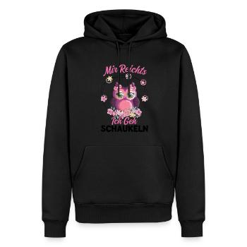 Eule Vogel Eulen Liebhaber Geschenk - Männer Premium Bio Hoodie - Schwarz - Vorne - Nico (187cm)