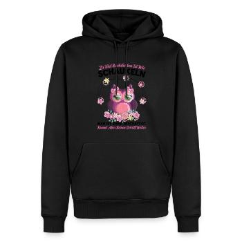 Eule Vogel Eulen Geschenk - Männer Premium Bio Hoodie - Schwarz - Vorne - Nico (187cm)