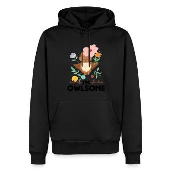 Eule Vogel Vögel Geschenk - Männer Premium Bio Hoodie - Schwarz - Vorne - Nico (187cm)