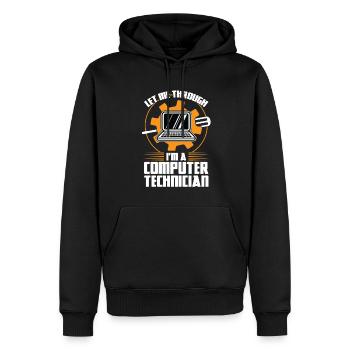 Technischer Support Computertechniker Technischer - Männer Premium Bio Hoodie - Schwarz - Vorne - Nico (187cm)