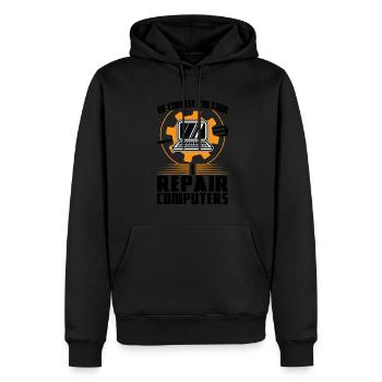 Technischer Support Computertechniker Technischer - Männer Premium Bio Hoodie - Schwarz - Vorne - Nico (187cm)