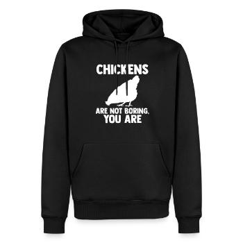 Hühnerhaltung Tierhaltung Geschenk - Männer Premium Bio Hoodie - Schwarz - Vorne - Nico (187cm)