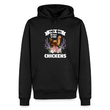 Hühnerhaltung Tierhaltung Geschenk - Männer Premium Bio Hoodie - Schwarz - Vorne - Nico (187cm)