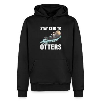 Otterliebhaber Otterkaffee Otterbesitzer Geschenk - Männer Premium Bio Hoodie - Schwarz - Vorne - Nico (187cm)