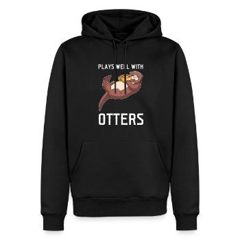 Otterliebhaber Otterkaffee Otterbesitzer Geschenk - Männer Premium Bio Hoodie - Schwarz - Vorne - Nico (187cm)