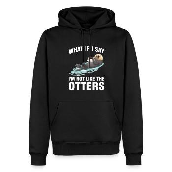 Otterliebhaber Otterkaffee Otterbesitzer Geschenk - Männer Premium Bio Hoodie - Schwarz - Vorne - Nico (187cm)