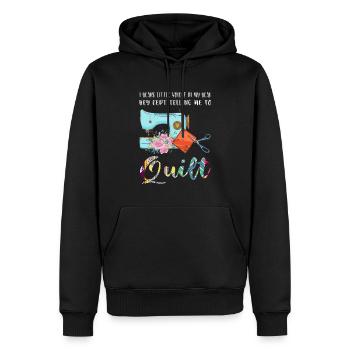 Quilten Quilten Quilting Maschine Geschenk - Männer Premium Bio Hoodie - Schwarz - Vorne - Nico (187cm)