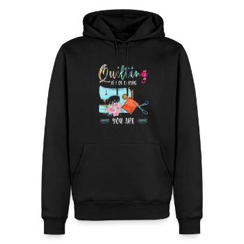 Quilten Quilten Quilting Maschine Geschenk - Männer Premium Bio Hoodie - Schwarz - Vorne - Nico (187cm)