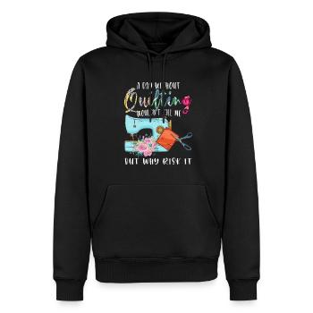 Quilten Quilten Quilting Maschine Geschenk - Männer Premium Bio Hoodie - Schwarz - Vorne - Nico (187cm)