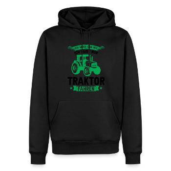 Traktor Trecker Trecker-Fahrer Geschenk - Männer Premium Bio Hoodie - Schwarz - Vorne - Nico (187cm)