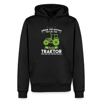 Traktor Trecker Traktorfahrer Geschenk - Männer Premium Bio Hoodie - Schwarz - Vorne - Nico (187cm)