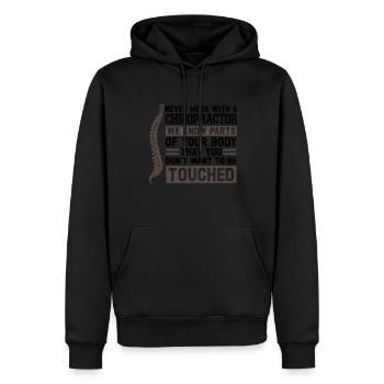 Physiotherapeut Chiropraktiker Neurologie Geschenk - Männer Premium Bio Hoodie - Schwarz - Vorne - Nico (187cm)