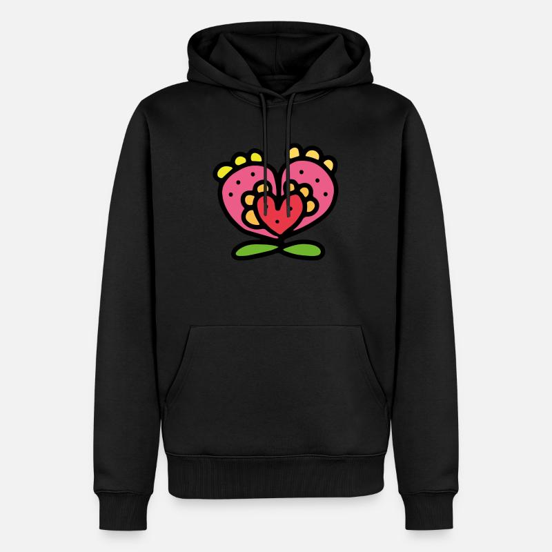 CorazonNopal - Sweat à capuche Premium bio Homme - noir