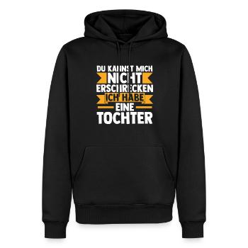 Papa Tochter Töchter Geschenk - Männer Premium Bio Hoodie - Schwarz - Vorne - Nico (187cm)