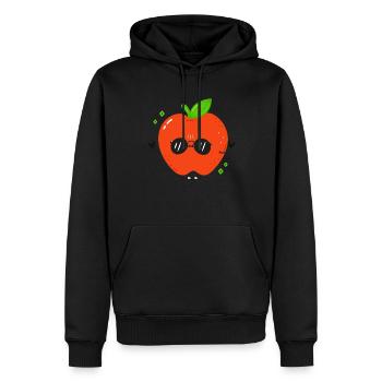 Pomme fraîche - Sweat à capuche Premium bio Homme - noir - Devant - Nico (187cm)