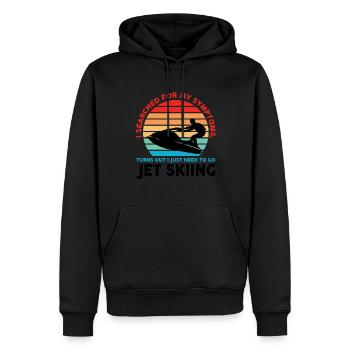 Jetski Jetskifahren Wintersport Geschenk - Männer Premium Bio Hoodie - Schwarz - Vorne - Nico (187cm)