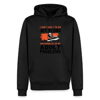 Jetski Jetskifahren Wintersport Geschenk - Männer Premium Bio Hoodie - Schwarz - Vorne - Nico (187cm)