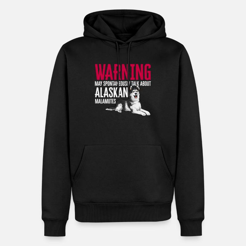 Chien Malamute d’Alaska - Sweat à capuche Premium bio Homme - noir