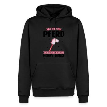 Hobby Horse Pferde Hobby Horsing Geschenk - Männer Premium Bio Hoodie - Schwarz - Vorne - Nico (187cm)