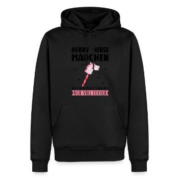 Hobby Horse Mädchen Hobby Horse Mädchen Geschenk - Männer Premium Bio Hoodie - Schwarz - Vorne - Nico (187cm)