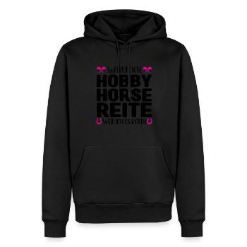 Hobby Horse Pferde Hobby Horsing Geschenk - Männer Premium Bio Hoodie - Schwarz - Vorne - Nico (187cm)