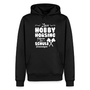 Hobby Horse Pferde Pferde Geschenk - Männer Premium Bio Hoodie - Schwarz - Vorne - Nico (187cm)