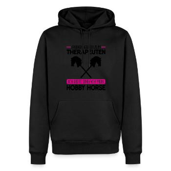 Hobby Horse Pferde Hobby Horsing Geschenk - Männer Premium Bio Hoodie - Schwarz - Vorne - Nico (187cm)